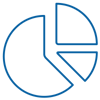 An icon of a pie chart, with two pieces of the chart cut out. An icon of a pie chart, with two pieces of the chart cut out.